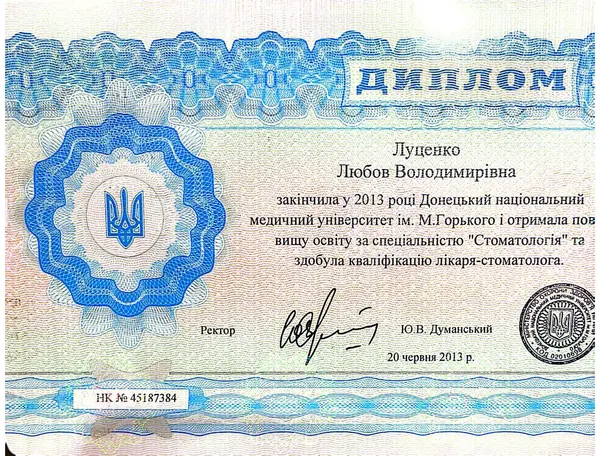 Сертификат — Судникович Любовь Владимировна